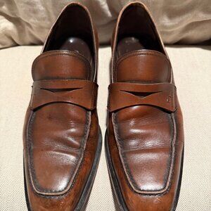 Light brown Ferragamo penny loafer